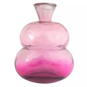 Vintage San Miguel Recycled Glass Company Hand Blown Bubble Decanter/Vase